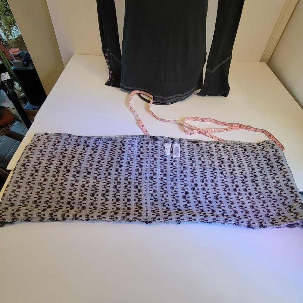 LOFT Dark Navy Blue, Grey and Tan Infinity Scarf, 2 sided, NWOT - Picture 14 of 14